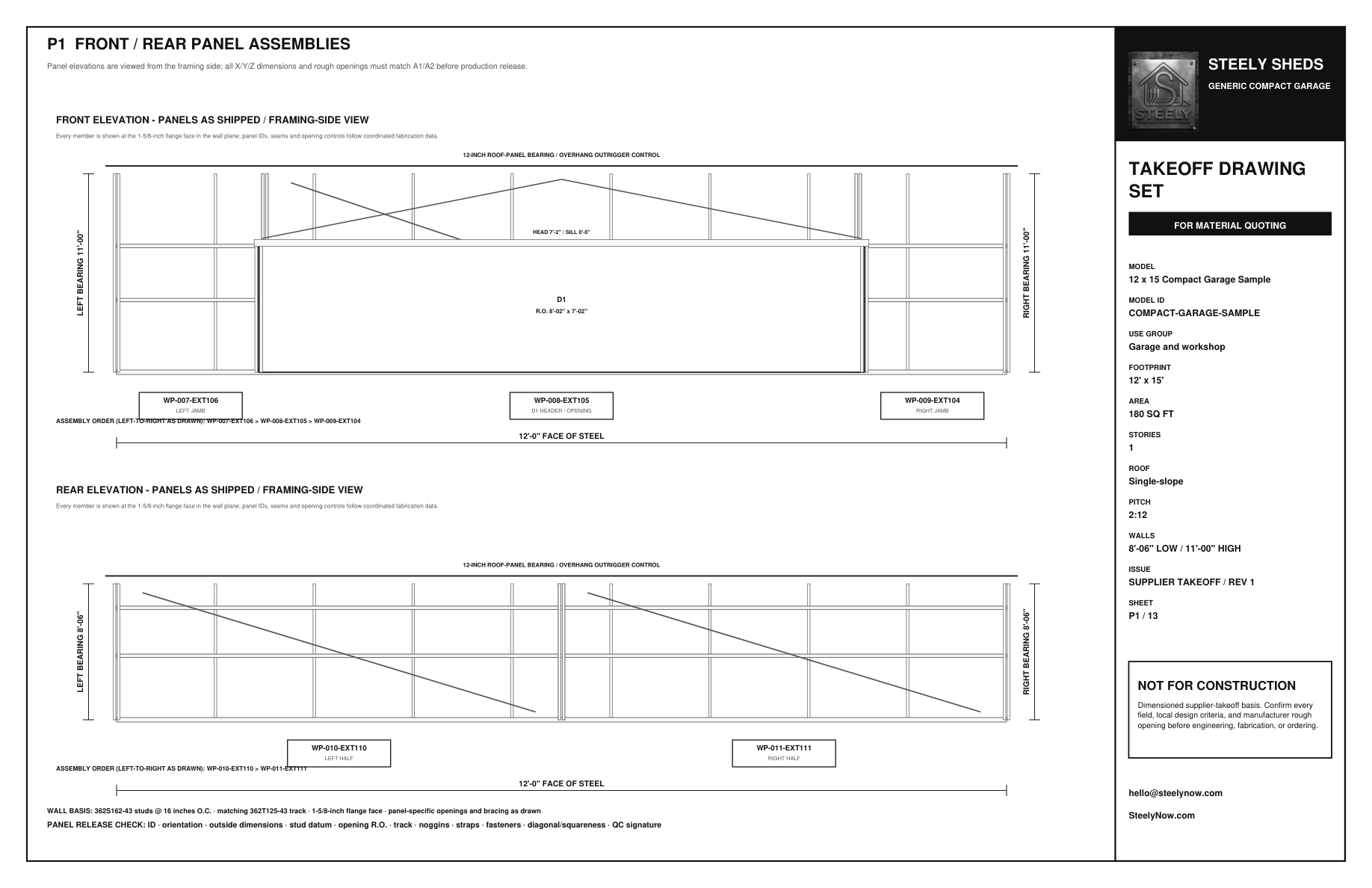 Compact garage assembly blueprint