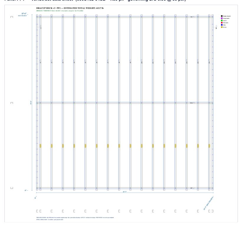 Engineered deck framing plan